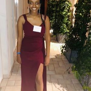 Red Dress with a slit